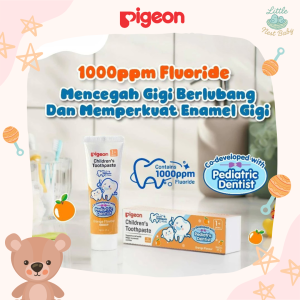 Pigeon Children’s Toothpaste with 1.000 PPM Fluoride 45gr Pasta Gigi Anak 1+ Tahun Aman Food Grade Anti Karies - Orange