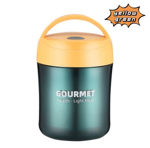 GOURMET 304 Stainless Steel Baby Food Jar 500ML Thermos Soup Container Portable Lunch Box Vacuum Flask with Spoon / 汤壶宝宝保温壶