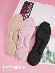 2 Pieces Memory Foam Insoles Shoes Pad Heel Post Insoles Breathable Anti-slip for Women High Heel Shoe Support Insoles