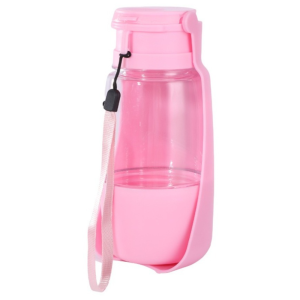 OUTOPEN Portable Dog Water Bottle 2 in 1 350/500ml Cat Drinking Bowl Foldable with Food Container Pet Water Dispenser for Outdoor