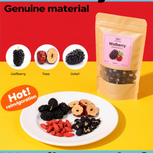 🎉Mulberry Black Goji Berry Wolfberry Red Date Tea Men Kidney Nourishing Health Tea Lungs and Liver Protective Herbal Tea