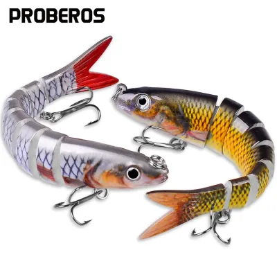 PROBEROS 1pcs Jointed Hard Bait Bionic Swimbait 19g 13.5cm 8 Segments Fishing Lure Casting Wobblers Lure Pike Bass Fishing Tackle HS014