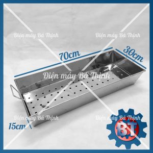 Khay nướng / bếp nướng than hoa Inox (70x30x15cm)