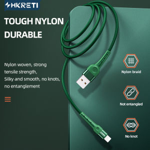 HKRETI brand is suitable for iPhone 13 iPhone 13 Pro iPhone 12 iPhone 12 Pro  11 Pro 11 pro max 1Meter MFi Lightning USB data cable iPhone 8 6 Xs XS fast charging data cable X 5Xs iPads mobile phone cable-nylon braid Data line