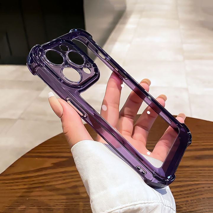 Thickened Corner Anti-fall Hard Transparent Phone Case For iPhone 14 Pro Max Plus 13 12 Thickened Corner Anti-fall Hard Transparent Phone Case For iPhone 14 Pro Max Plus 13 12
