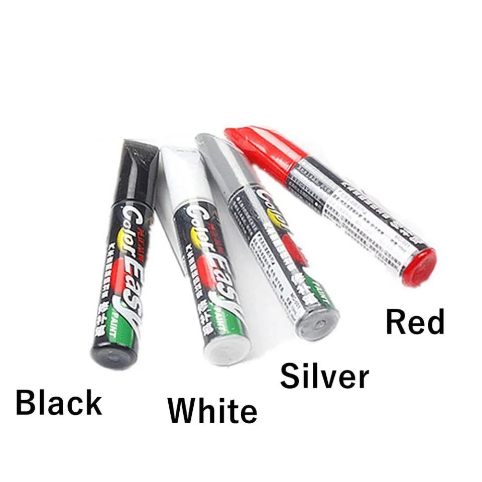White Car Paint Repair Pen - Scratch Remover Touch Up Coat Applicator Fix Tool