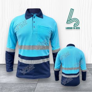 [READY COD] Kaos Panjang - Kaos Polo - Kaos Polo Safety Panjang - Kaos Pekerja PT
