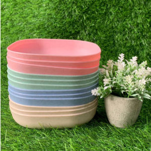 Piring Mangkuk Makan Segi Edelweiss Kecil Mangkuk Sajian Plastik Wheat Straw Kecil Tempat Makan Ceper Bpa Free Warna Pastel Cantik Murah Bisa Cod