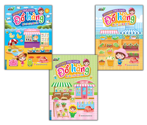 Combo 3c Sticker Trò chơi đồ hàng - Bé đi du lịch biển bé làm chủ tiệm hoa . bé tập làm vườn