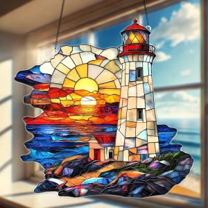 Seaside Hangings Chain Hanging Acrylic Sun Landscape Sunset Viewing Patio Hangings