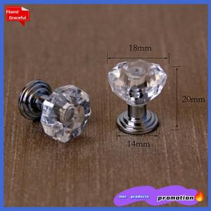 Fkend 10Pcs Acrylic Knobs Cupboard Drawer Pull Handle Door Knob Cabine