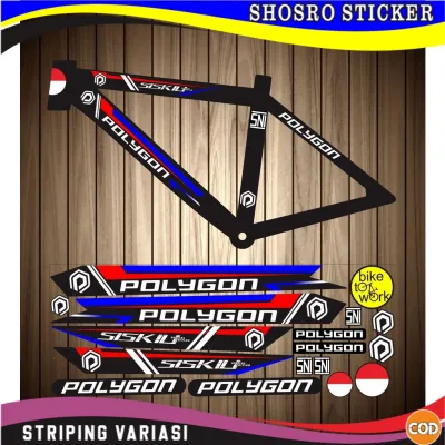 SHOSRO STIKER VARIASI STRIPING BUAT ALL SEPEDAH P0LYG0N VARIASI MOTIF STIKER POLIGON BIKE ART STRIPING MOTIF SIMPLE SEPEDA STICKER STRIPING BIKE