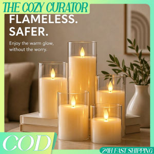 Flameless LED Candle Light Warm White Clear Plastic Battery Powered For Wedding Party Decor