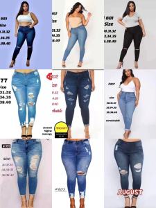 #5101 HIGHWAIST DENIM AUGUST BIG SIZE Maong pants Strechable 30-42