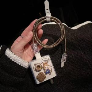 Oppo 33w✅OPPO 65W oppo 30w /67w/ 80w vivo 44w Vivo 18w Vivo 33w ✅พร้อมส่ง✅ชุดแต่งสายชาร์จแอนดรอย 65W ลายการ์ตูน เคสหัวชาร์จ ชุดถนอมสายชาร์จการ์ตูนน่ารักๆพร้อมส่งจากไทย oppo 65w