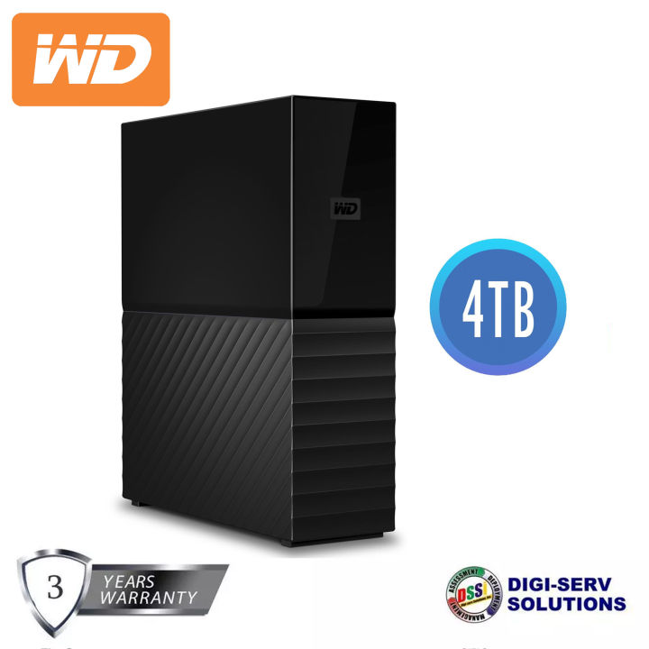 WD My Book 4TB USB 3.2 Gen 1 External Hard Drive (WDBBGB0040HBK-SESN ...