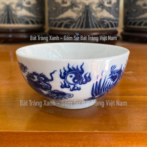 Bát Cơm Thờ - Bát Cơm Cúng Bát Tràng Men Lam Men Trắng Hàng Đẹp Tuyển Chọn - Bát Cúng Gia Tiên