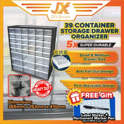 39 Multipurpose Heavy Duty Small Hardware Accessories Storage Drawer Office Supplies Stationery Jewelry Box Stackable