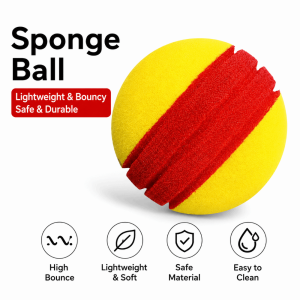 DIVATEN Silent PU Foam Balls 3.5 Inch High resilience Pickleball Practice Ball Durable Racket Sports Training Sponge Foam Balls for TYPTI Games Indoor Training