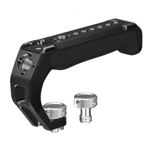 Ergonomic Aluminum Top Handle for Camera Cages with Secure Cold Shoe Adapter and Positioning Hole Handgrip Accessories