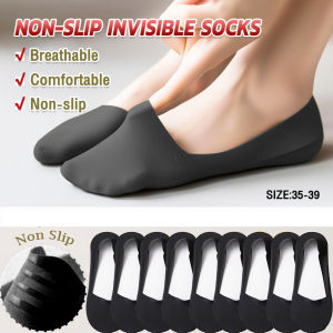 Invisible Cotton Socks Womens Silicone Non-Slip Socks Sweet Thin Socks Ice Silk Boat Socks