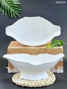 Siêu Sale - Bát Thuyền bày cả con gà cúng Kẻ Viền Vàng Hàng sứ Bát Tràng Dùng decor Trang Trí Bàn Ăn Cực Sang Chảnh
