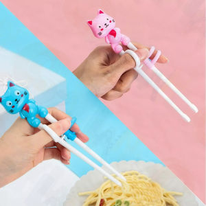 Training Chopsticks for Kids Baby Learning Chopsticks Beginner Chopsticks Eating Training Helper Practice Chopsticks Cartoon Chopsticks Auxiliary Tableware Baby Utensils
