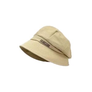 NOVELLEO Solid Color Wide Brim Sun Hat Casual Breathable Outdoor Beach Hat Fisherman Hat Wind Proof Sun Protection Cap Spring Autumn