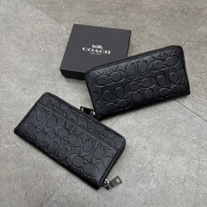 CHÍNH HÃNG - Ví Coach Accordion Zip Wallet cầm tay dáng dài sang chảnh