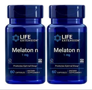 Life Extension Melatonin 1mg 60 Capsules | USA Imported Dietary Supplement | Low Dose Melatonin | Premium Quality | 60 Capsules