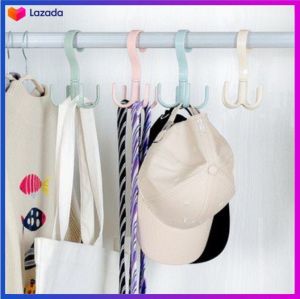 Móc Nhựa 4 Chấu Xoay 360 Độ Treo Đồ Giày Dép Quần Áo Túi Xách - Móc Treo Đồ Phơi Giày Dép Quần Áo Xoay 360 Độ.