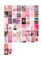 Pink Aesthetic Themed Paper Sheets Photo Sticker Book Photo tiles 50 plus images Collage Book. 