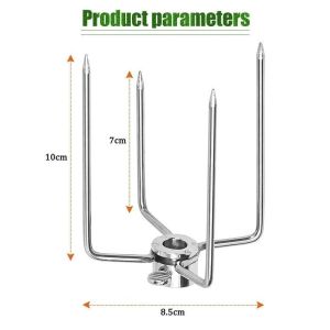Rotisserie BBQ Forks Rotating Meat Fork Stainless Steel Charcoal Chicken Roast Grill Barbecue Tools
