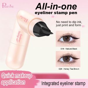 Double Ended Rotating Stamp Eyeliner Pen Natural Long Lasting Waterproof Sweat Proof Not Easy to Smudge and Not Easy to Come Off一印成型旋转眼线印章笔