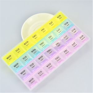 7-Day Split Pack Medicine Box Portable Tablet Medicine Box Holder Portable Drug Storage Rack