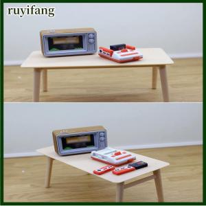 ruyifang 1 Piece 1 12 Dollhouse Simulation Miniature Nostalgic TV Game Console Model Living Room Scene Decoration Doll Accessories Toys