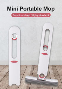 Mini Handheld Mop Portable Cleaning Mop Bathroom Sponge Cleaning Tools for Kitchen Car Window Glass Desk with Sponge