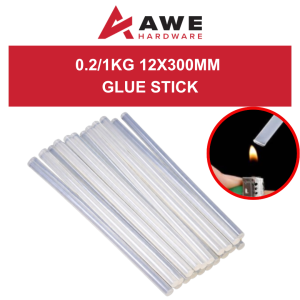 AWE Glue Stick 12x300mm Hot Melt Adhesive Stick CSO11 Clear Strong Bond 0.2kg / 1kg