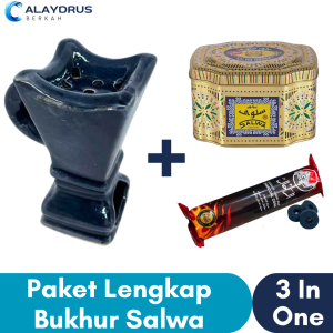 Paket Lengkap Buhur Bakhoor Bukhoor Dupa Arab Salwa Odour By Surrati Asli Original 100 Gr Free Tempat Bukhur Dan Arang Areng Magic Termurah / Paketan Prapen Kramik Dan Bakhor Pewangi Pengharum Ruangan Aroma Gaharu Masjid Nabawi