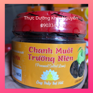 (Combo 4 hũ) Chanh muối trường niên Quy Nguyên hũ 220g - chùa Long Hương