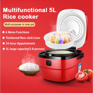 Multifunctional Rice cooker Household Smart Rice cooker Heat Preservation Timing Microcomputer control 5L Capacity Re-safety design