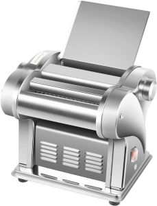 【Beli 1 Gratis 4 Hadiah】 Mesin Mie Listrik Gilingan 135W Mie Listrik Otomatis Penuh Kue Bawang Listrik Pembuat Mie Stainless Pangsit Listrik Mesin Mie Pasta Mie JCD-6 Full Stainless Kualitas Bagus Mesin Mie Kulit Pangsit Mie Rumah Tangga Kecil