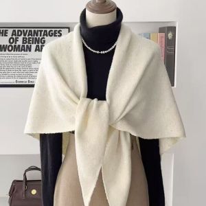 REFENT Warm Wool Triangular Scarf Sequin Lightweight Knitted Scarf Decorative Soft Neck Warmer Winter Autumn