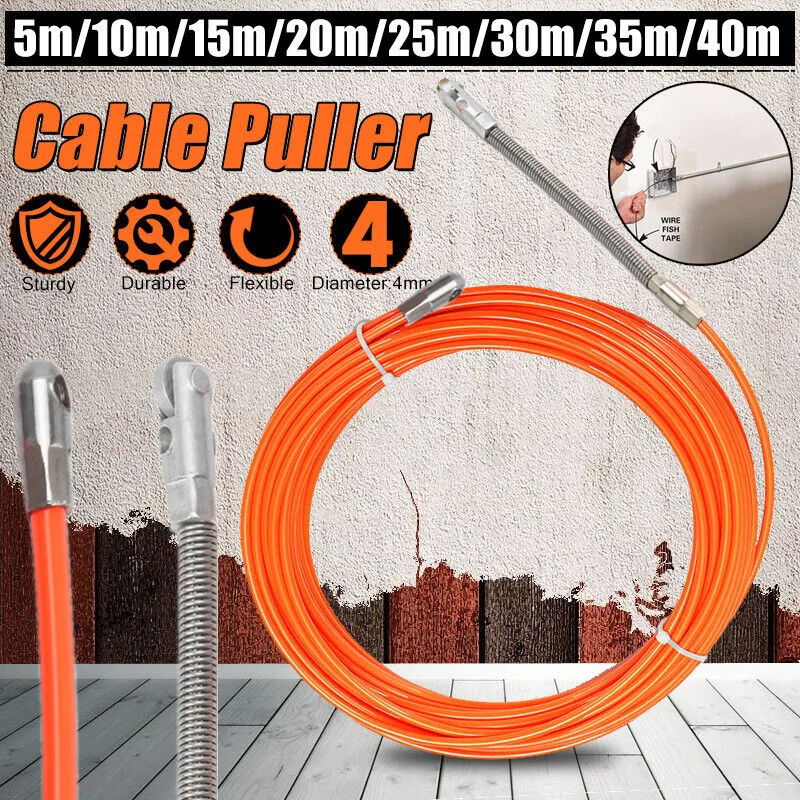 Electrician Wire Snake Tool Fish Tape Cable Rod Kit Fish Wire