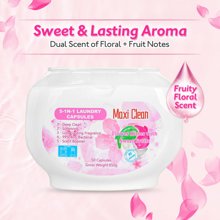 [Maxi Clean] 100 pods - 5in1 Laundry Detergent Capsule With Scent ...