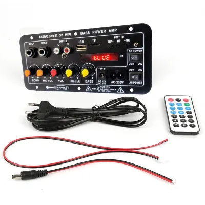 Produknya sudah siap 400W Amplifier Board 8-12 Inci Bluetooth Amplifiers HIFI BASS Speaker AC 220V 12V 24V Penguat Bluetooth Digital Penguat Suara Stereo Papan Subwoofer Dual Mendukung USB TF Remote Control HIFI Penguat Daya Amplifier