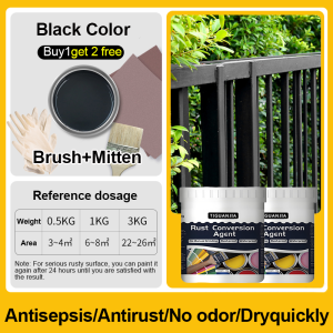 ✨No need to polish✨ anti rust paint for metal metal paint for metal gate rust converter silver paint for metal gate paint rust remover spray door paint primers 2000g Rust Removal/Conversion/Color Change 3 in1