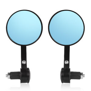 กระจกปลายแฮนด์ กระจกปลายแฮน เลนส์ฟ้าตัดแสง วัสดุอลูมิเนียม งานCNC กระจกแต่งปลายแฮนด์ กระจกมองข้าง (1คู่)