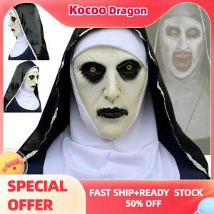 Kocoo สยองขวัญสยองขวัญ NUN Latex Mask W/headline valak คอสเพลย์สำหรับเครื่องแต่งกายฮาโลวีน