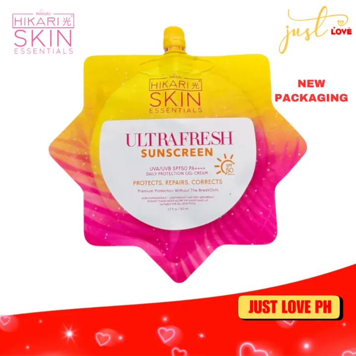 Hikari Skin UltraWhite / UltraFresh Sunscreen SPF50 50ml (New Packaging)